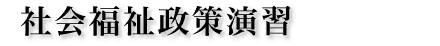 社会福祉政策演習