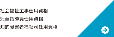 社会福祉主事任用資格
児童指導員任用資格
知的障害者福祉司任用資格