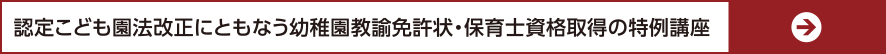 認定こども園法改正にともなう幼稚園教諭免許状・保育士資格取得の特例講座