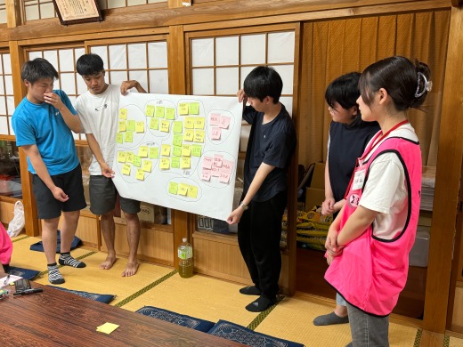 福知山公立大、大阪大、岐阜大などと情報交換会を行った（七尾市中島地区）