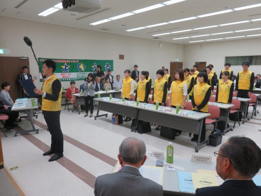 学生代表挨拶の様子