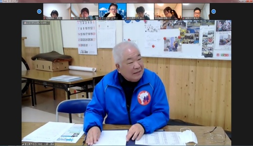 東松島市あおい地区の小野会長から東松島市の震災時から復興への様子を伺った